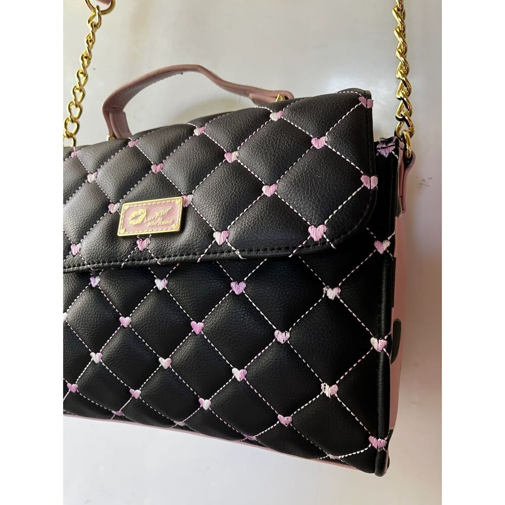 BETSEY JOHNSON luv betsy quilted Bag Addy Crossbody black light pink/lavender